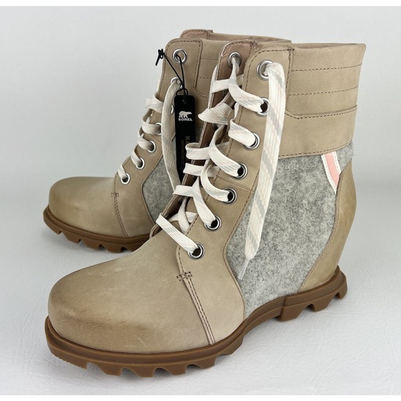 Sorel Shoes - Sorel Women Boots Joan of Arctic Lexie III Wedge Natural Tan Size 9.5